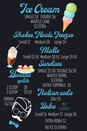 Menu for Ione Sweets